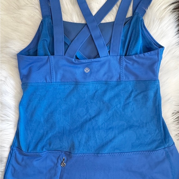 Lululemon Chaturanga Bra Tank Top Size 10 Blue - Picture 10 of 14